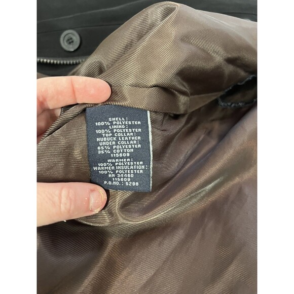 London Fog Men’s Black Zip Coat XL Reg w/ Removable Liner & Nubuck Collar - Picture 15 of 16